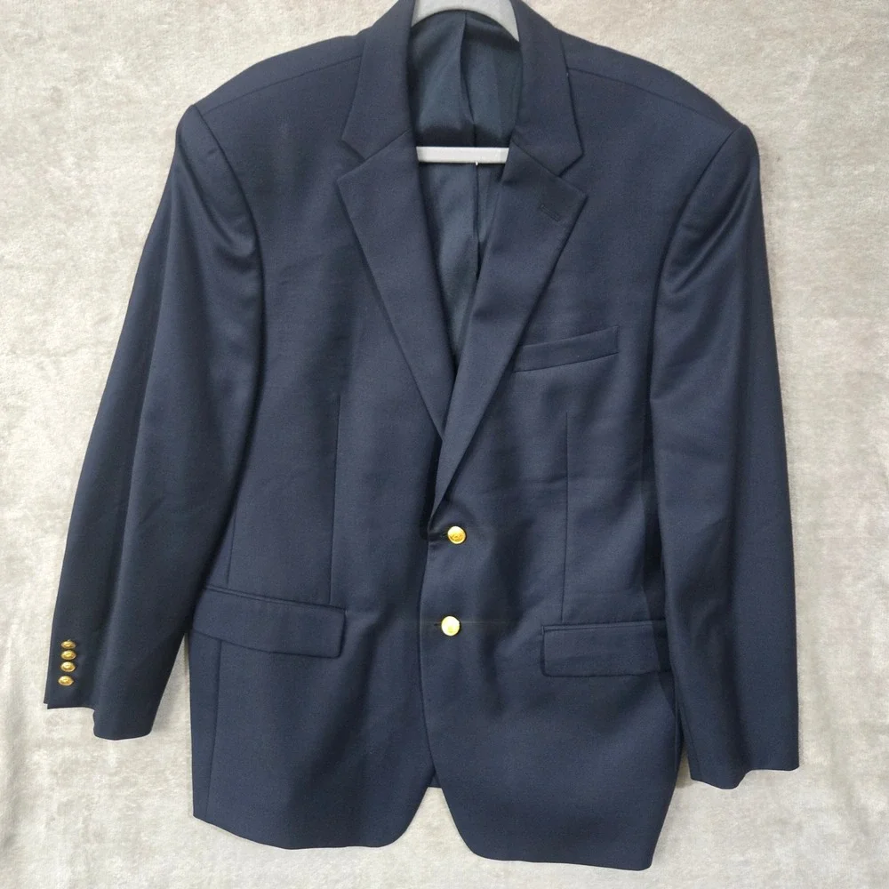 Lauren Ralph Lauren Blazer 44R Navy Wool Heritage Preppy Classic Old Money Yacht